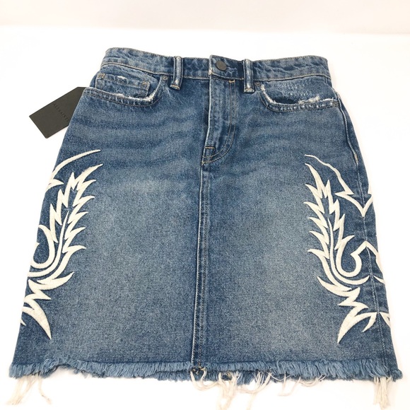 All Saints Dresses & Skirts - ALL SAINTS Philly Denim Skirt in Indigo Blue Size 2